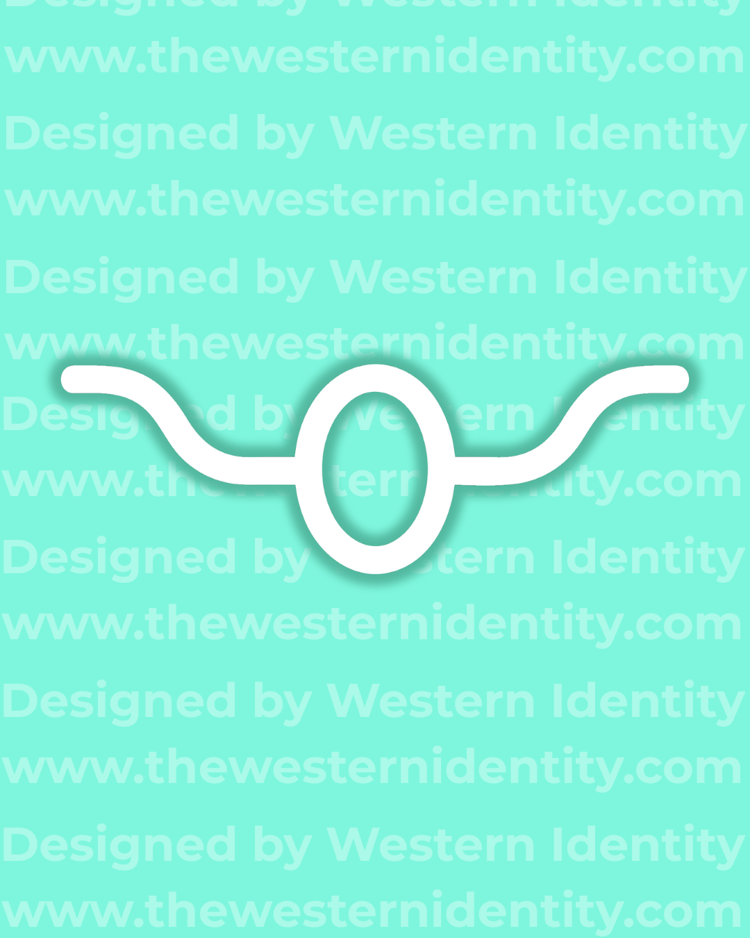 White "Flying O" Brand on a teal background with 'Western Identity' text.