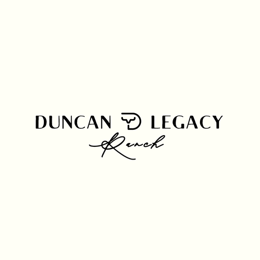 Duncan Family Cattle Brand registered in Robertson County, TX - This custom cattle brand deigned by Western Identity features a stylized Steerhead symbol incorporated into the letter "D"