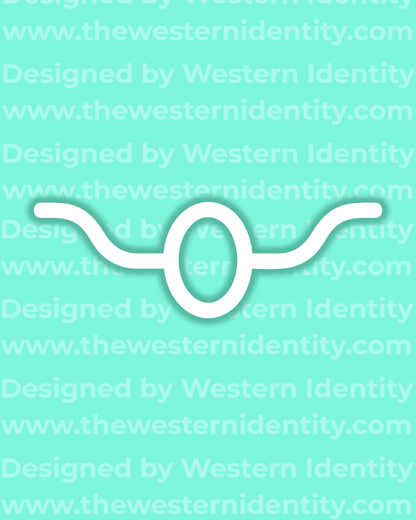 White "Flying O" Brand on a teal background with 'Western Identity' text.