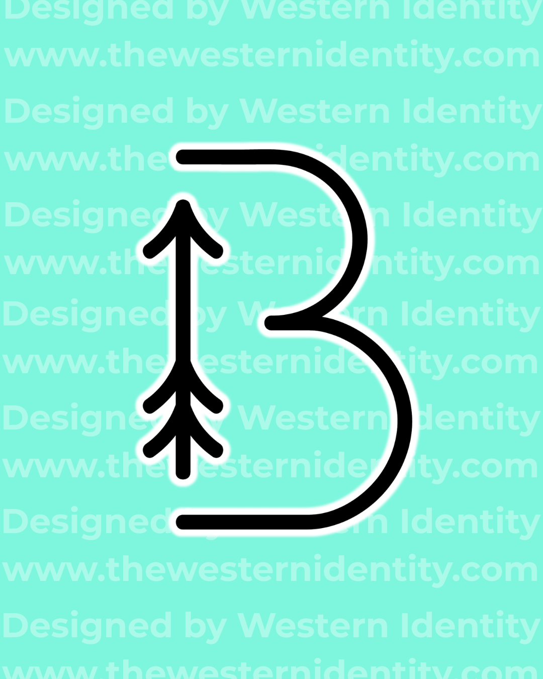 Unique B 3 Arrow Cattle and Horse Brand Design, built by Western Identity Custom Livestock Brand Design. For use as a hot or freeze brand. 